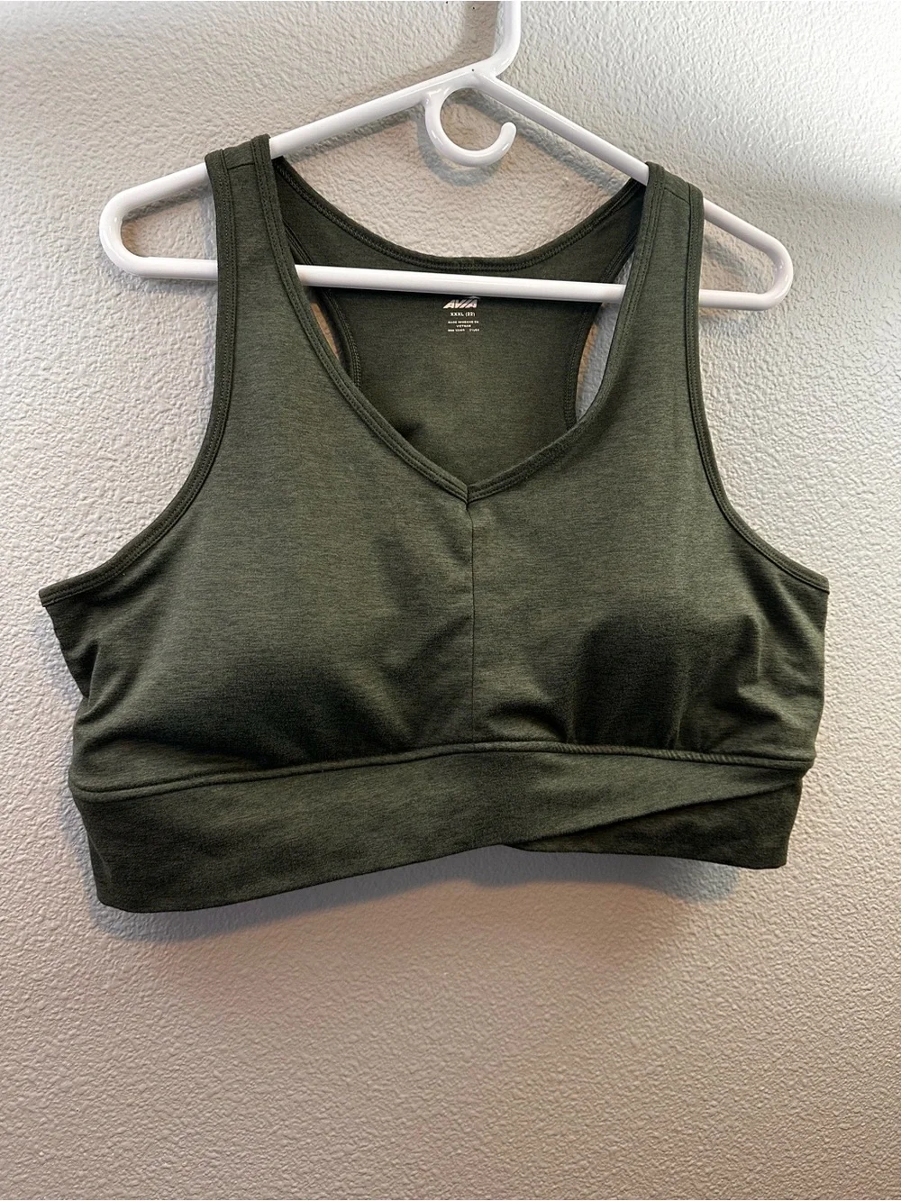 Avia Olive Green Racerback Seamless Sports Bra 3XL